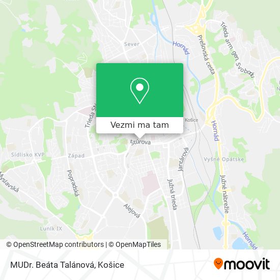 MUDr. Beáta Talánová mapa