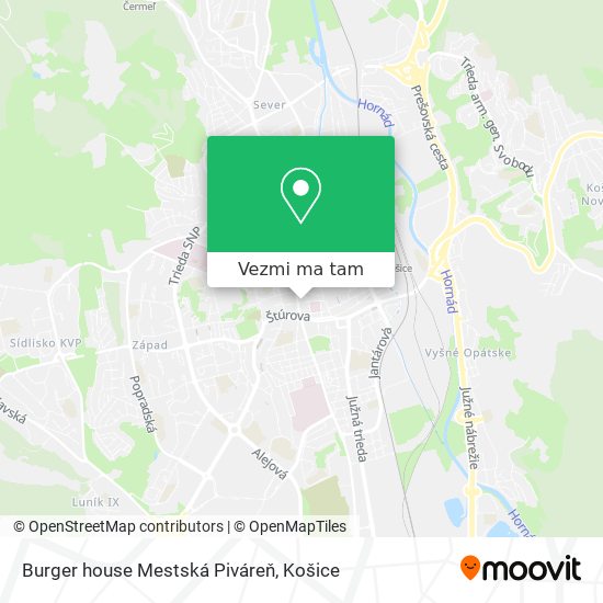 Burger house Mestská Piváreň mapa