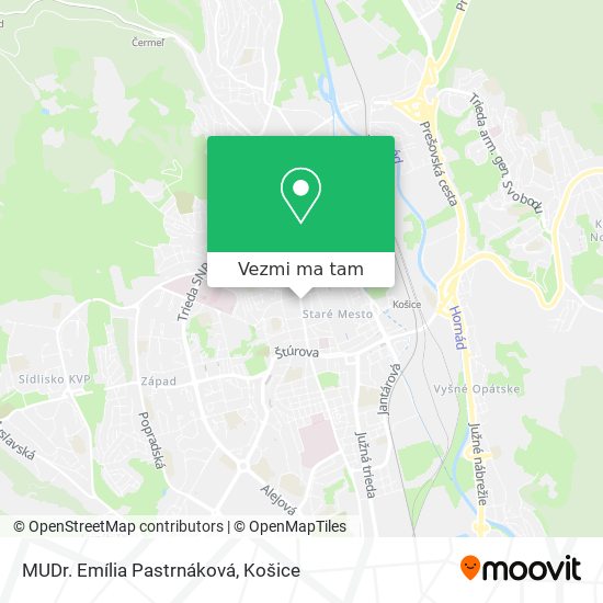 MUDr. Emília Pastrnáková mapa