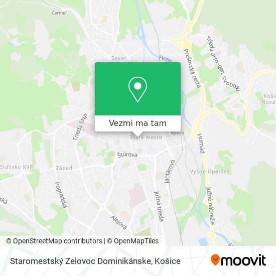 Staromestský Zelovoc Dominikánske mapa