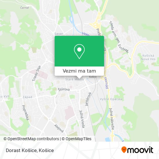 Dorast Košice mapa