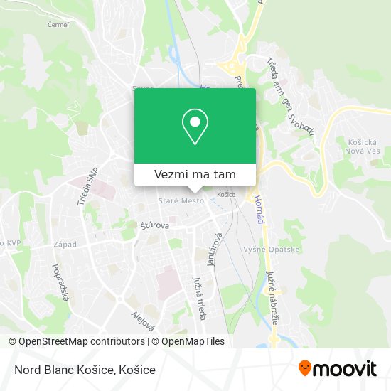 Nord Blanc Košice mapa