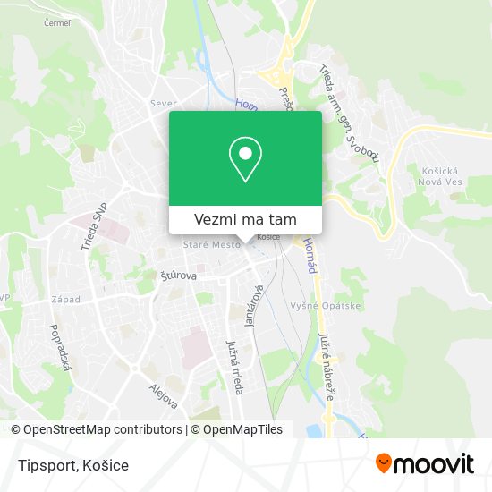 Tipsport mapa