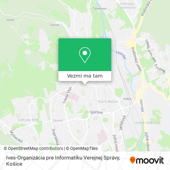 Ives-Organizácia pre Informatiku Verejnej Správy mapa