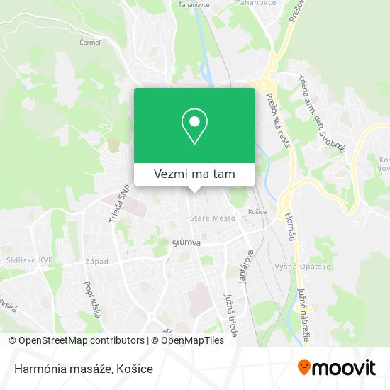 Harmónia masáže mapa