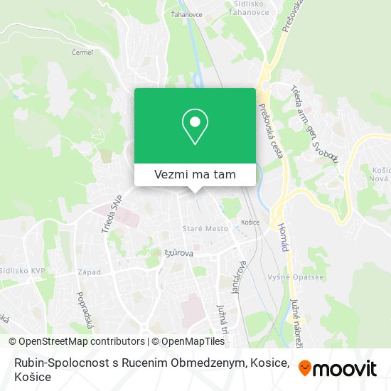 Rubin-Spolocnost s Rucenim Obmedzenym, Kosice mapa