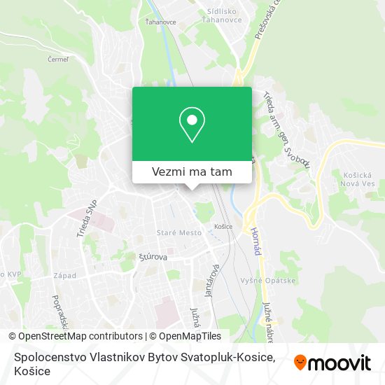 Spolocenstvo Vlastnikov Bytov Svatopluk-Kosice mapa