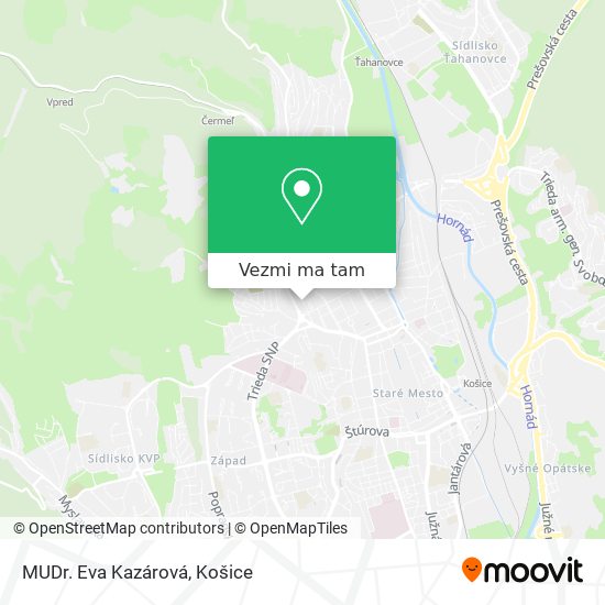 MUDr. Eva Kazárová mapa