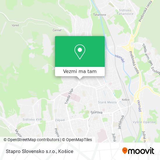 Stapro Slovensko s.r.o. mapa