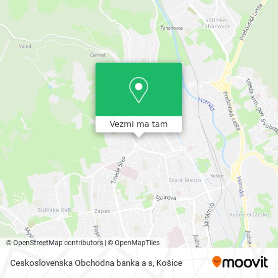 Ceskoslovenska Obchodna banka a s mapa