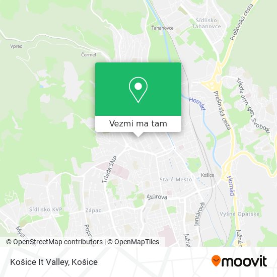 Košice It Valley mapa