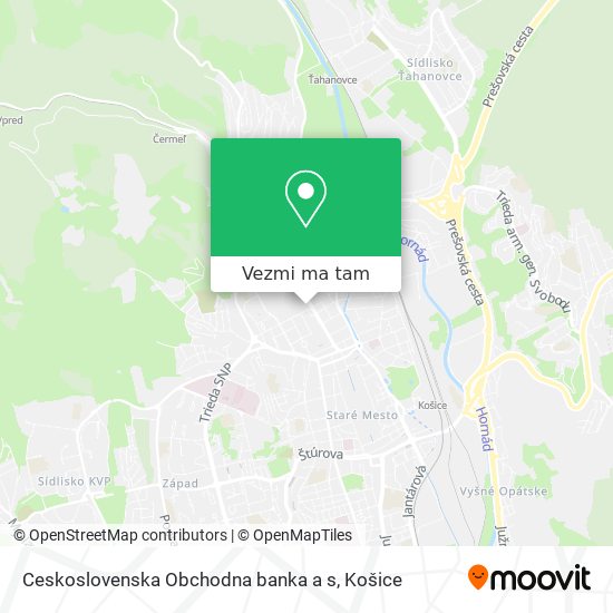 Ceskoslovenska Obchodna banka a s mapa