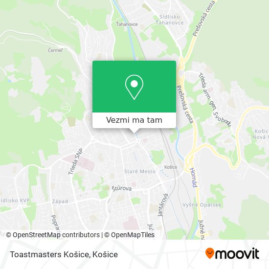 Toastmasters Košice mapa