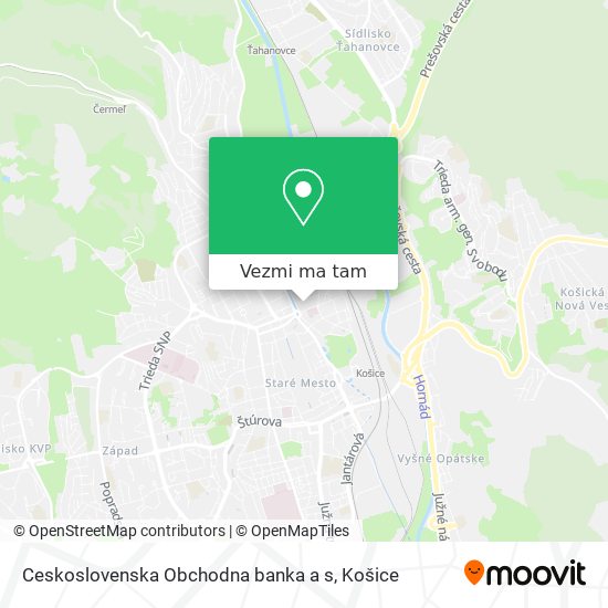 Ceskoslovenska Obchodna banka a s mapa