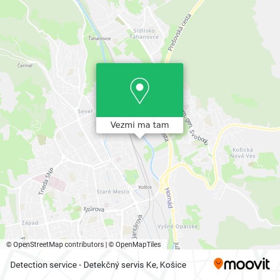 Detection service - Detekčný servis Ke mapa