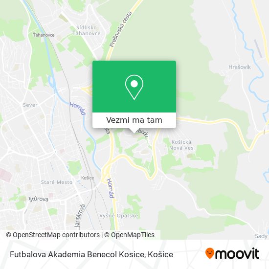 Futbalova Akademia Benecol Kosice mapa