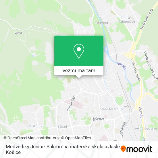 Medvedíky Junior- Sukromná materská škola a Jasle mapa