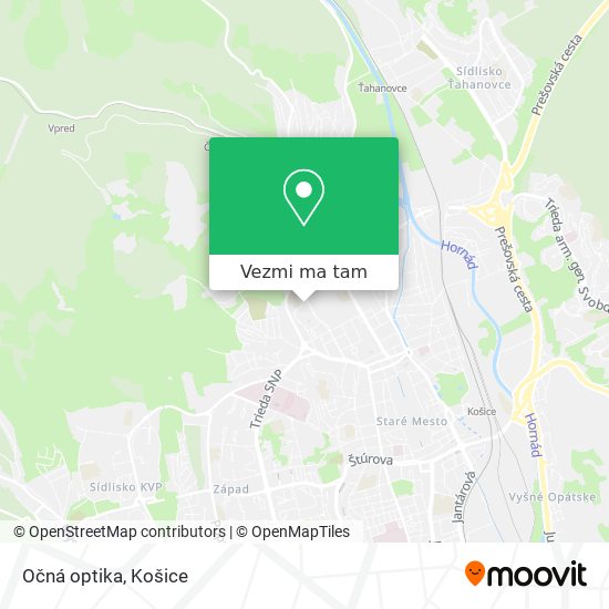 Očná optika mapa