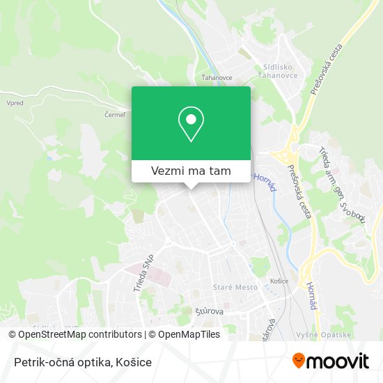 Petrik-očná optika mapa