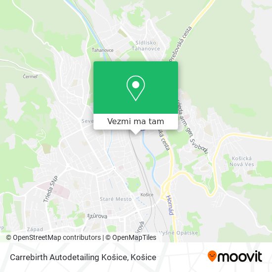 Carrebirth Autodetailing Košice mapa