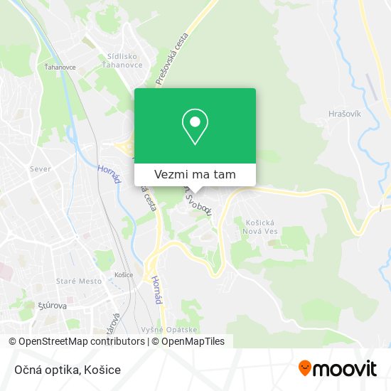 Očná optika mapa