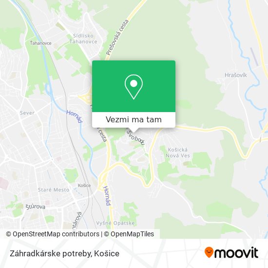 Záhradkárske potreby mapa