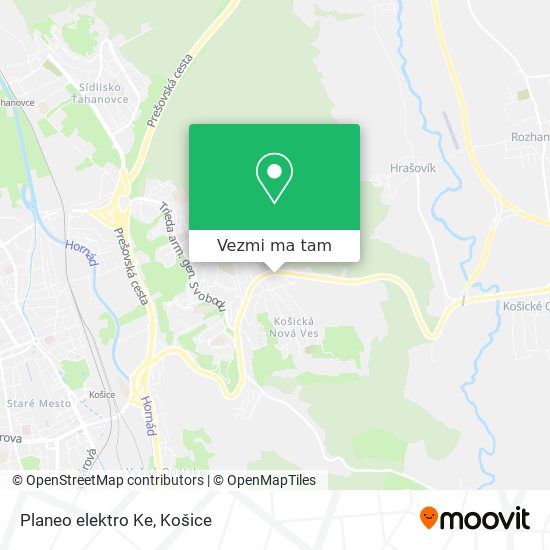 Planeo elektro Ke mapa