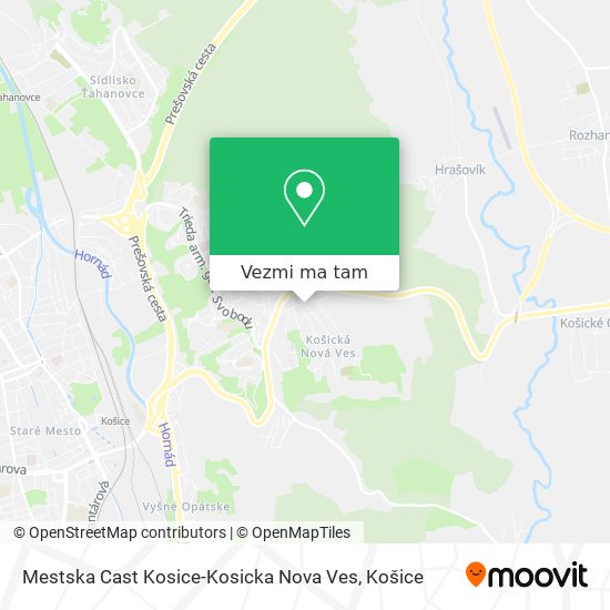 Mestska Cast Kosice-Kosicka Nova Ves mapa