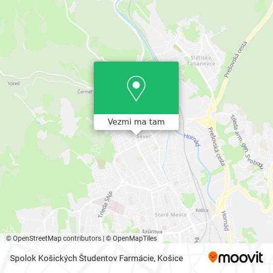 Spolok Košických Študentov Farmácie mapa