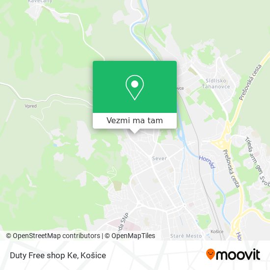 Duty Free shop Ke mapa