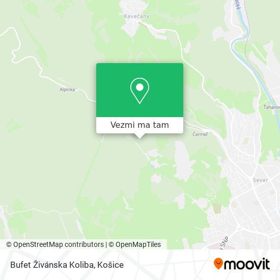 Bufet Živánska Koliba mapa