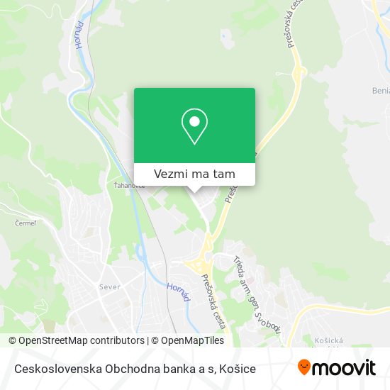 Ceskoslovenska Obchodna banka a s mapa