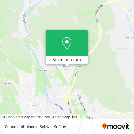 Zubna ambulancia Schwa mapa