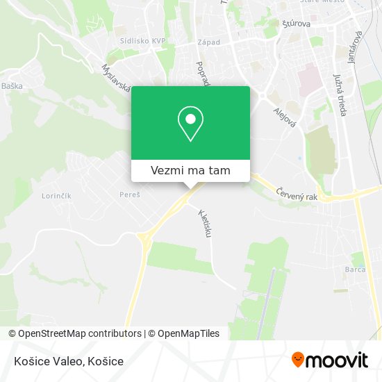 Košice Valeo mapa