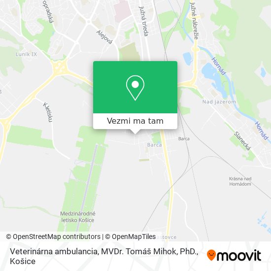 Veterinárna ambulancia, MVDr. Tomáš Mihok, PhD. mapa