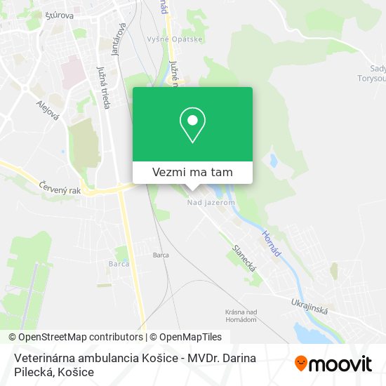 Veterinárna ambulancia Košice - MVDr. Darina Pilecká mapa