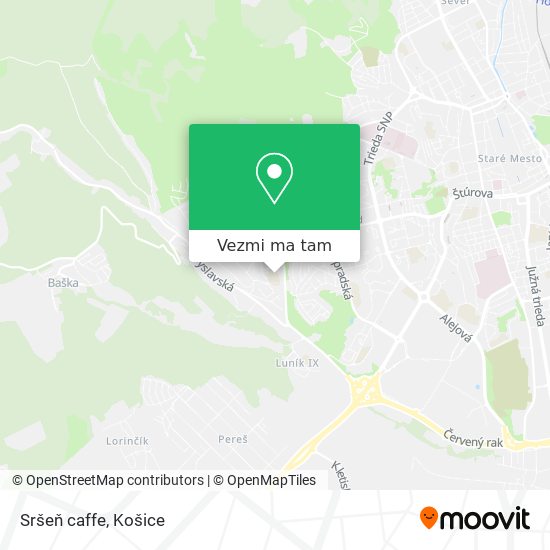 Sršeň caffe mapa