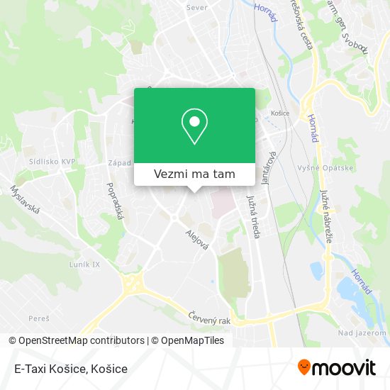 E-Taxi Košice mapa