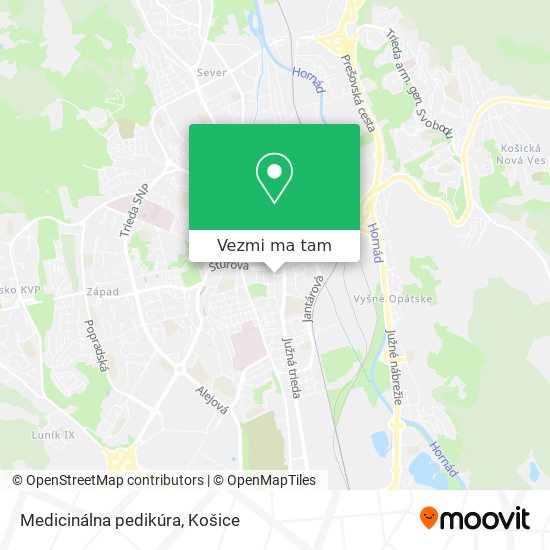 Medicinálna pedikúra mapa