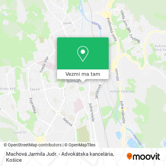 Machová Jarmila Judr. - Advokátska kancelária mapa