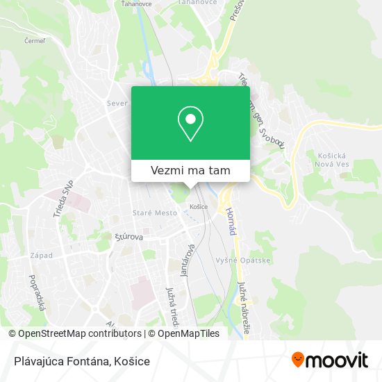 Plávajúca Fontána mapa