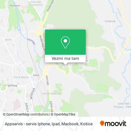 Appservis - servis Iphone, Ipad, Macbook mapa