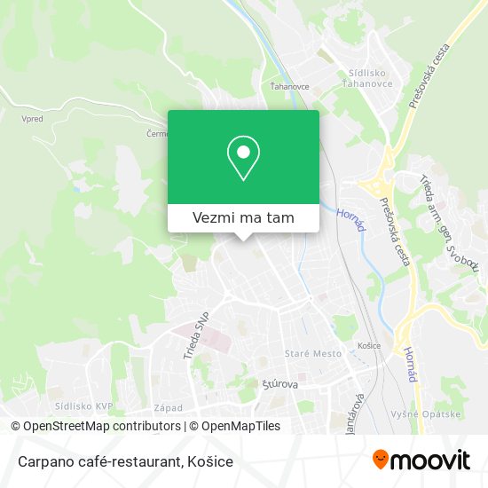 Carpano café-restaurant mapa