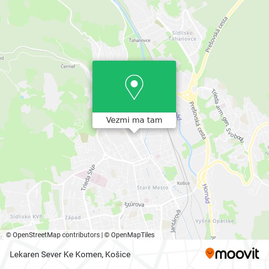 Lekaren Sever Ke Komen mapa