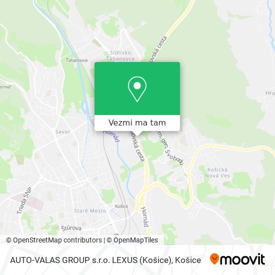 AUTO-VALAS GROUP s.r.o. LEXUS (Košice) mapa