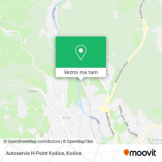 Autoservis H-Point Košice mapa