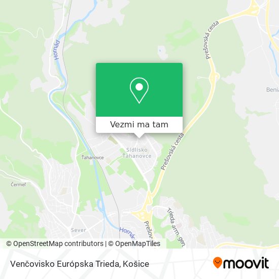 Venčovisko Európska Trieda mapa