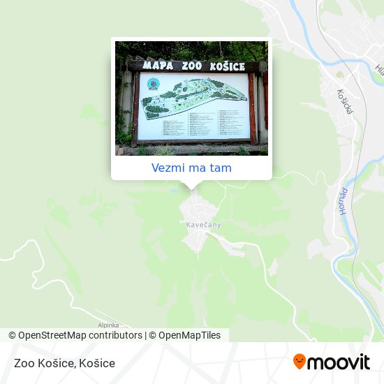 Zoo Košice mapa