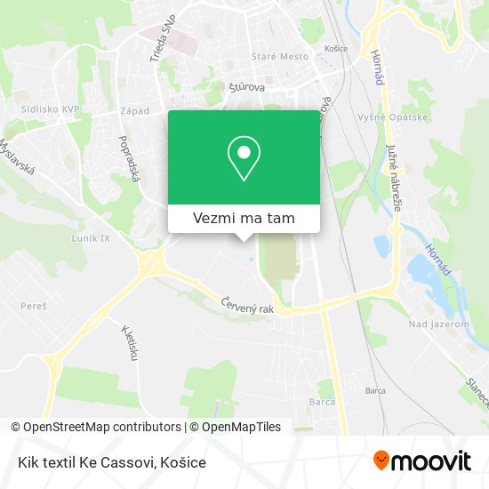 Kik textil Ke Cassovi mapa