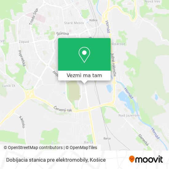 Dobíjacia stanica pre elektromobily mapa